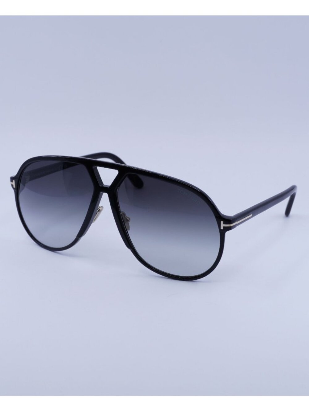 Tom Ford Bertrand FT1061 01B Sunglasses Black Aviator Frame, Smoke Lenses